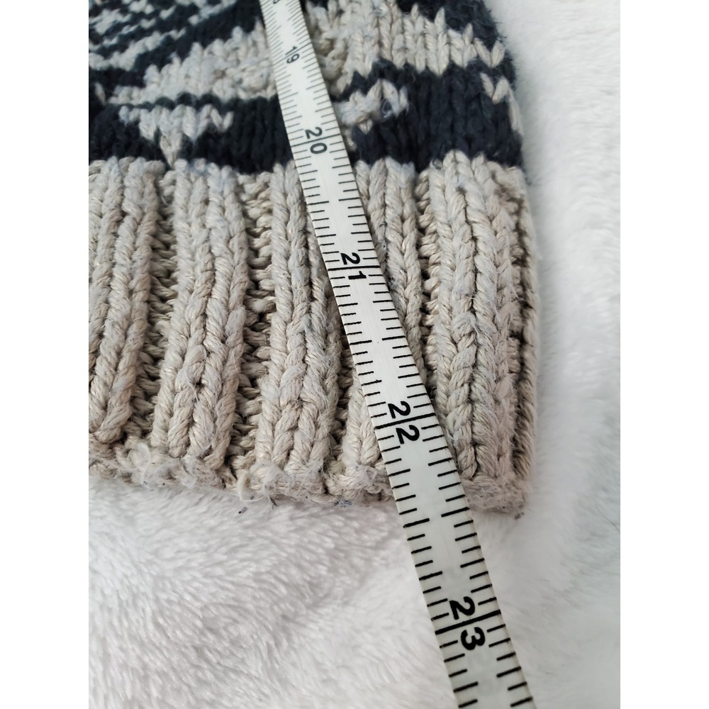 Lauren Ralph Lauren Hand Knit Canoe Fair Isle Linen Cotton Sweater Black Large - Picture 13 of 13